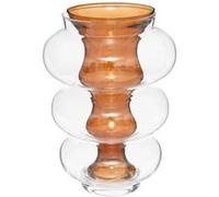 Vase Double en Verre Matali 36cm Ambre