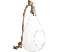 Atmosphera - Vase Goutte - Verre et Corde - Transparent - H25 cm