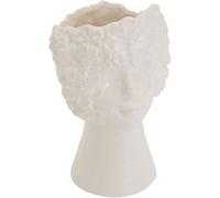 Vase Visage Fleur de rose H21cm blanc - Atmosphera Créateur d'intérieur