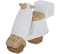 Atmosphera Créateur d'intérieur - Vespa Déco Effet Tressé "Vivia" 19cm Blanc Blanc
