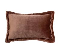 Atmosphera - Coussin Flanelle Cuddly Marron 38x58cm