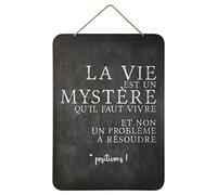 Atmosphera - Déco métal Ardoise avec Corde 44X61