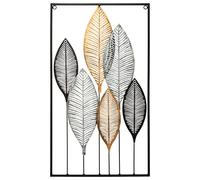 Atmosphera – Déco murale Feuilles – Métal 37 x 65 cm