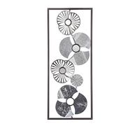 Atmosphera - Déco Murale Fleur - métal - Argent 25x61 cm