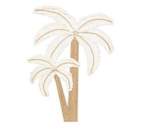 Atmosphera - Décoration Murale Miri Cocotiers - Blanc et Beige - 76 x 55,5 cm - en Corde Tressée, Style Bohème - pour Salon, Chambre, Entrée