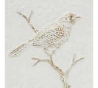 Atmosphera - Décoration Murale Varo Oiseau 26x26m Blanc - Modèle b