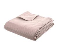 Dessus de lit 2 taies ""Dolce"" rose 260x240cm - Atmosphera Créateur d'intérieur
