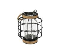 Atmosphera Créateur d'intérieur - Lanterne en Métal & Fil MicroLed Diane 17cm Noir Noir G