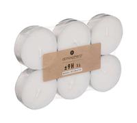 Atmosphera Lot de 6 bougies chauffe-plat - Diam. 5,8 cm - Blanc
