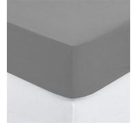 Atmosphera - Drap Housse bonnet 30 cm 100% Coton Esther 160x200 cm - Gris Ardoise - CARINA Gris foncé G