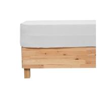 Atmosphera - Drap Housse Flora en Double Gaze de Coton 160 x 200 cm - pour Lit 2 Personnes, Linge de Lit