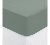 Atmosphera - Drap-Housse Uni Carina en Coton 160 x 200 cm, 2 Personnes, Bonnet 30 cm - pour Linge de Lit
