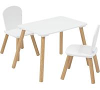 Ensemble table et 2 chaises enfant ""Alex"" blanc 3 pièces - Atmosphera Créateur d'intérieur