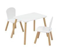 Ensemble table et 2 chaises enfant ""Alex"" blanc 3 pièces - Atmosphera Créateur d'intérieur