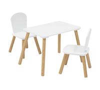 Atmosphera Ensemble table enfant 2 chaises - Blanc