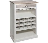 Etagère avec range bouteilles en bois Aleria - L. 73 x H. 115 cm - Blanc