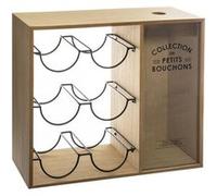 Atmosphera - Porte - Bouteilles Loft - métal et Bois - 39-7x35 cm