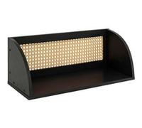 Atmosphera - Étagère murale en cannage - Noir et beige - RAQUEL G