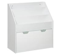 Atmosphera Bibliothèque enfant avec tiroir et roulettes – Blanc H70 cm