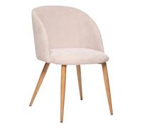 Atmosphera Chaise Céleste en velours côtelé beige