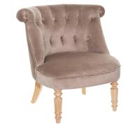 Atmosphera - Fauteuil Sixtine Taupe - Velours