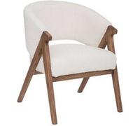 Atmosphera - Fauteuil de salon en bouclette - Blanc - AMZA Blanc G
