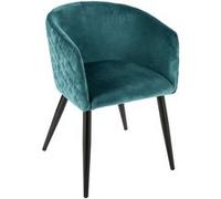 Fauteuil en velours Marlo - Bleu canard
