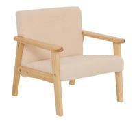 Fauteuil pour enfants recouvert de peluche, structure en pin, hauteur de l'assise 28 cm