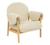 Atmosphera – Fauteuil Ikaris – Tissu beige – L86 x l80 x H83 cm