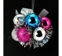 Fleur de Noël - Turquoise, fuchsia et noir