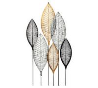 Atmosphera – Déco murale Feuilles – Métal 37 x 65 cm