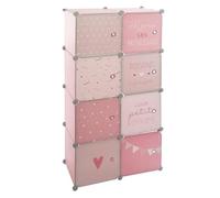 Atmosphera for Kids - Armoire Penderie Enfants "Univers" 124cm Rose