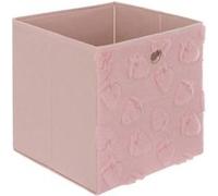 Panier de rangement Fraci 30x30cm Rose Motifs Fraises - Atmosphera Créateur d'intérieur