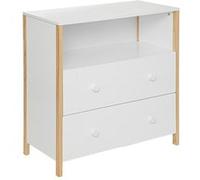 Atmosphera for Kids - Commode 2 Tiroirs & 1 Niche "Kima" 85cm Blanc Blanc G