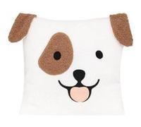 Atmosphera for Kids - Coussin Bouclette Chien "Scott" 40x40cm Blanc Blanc