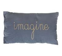 Atmosphera - Coussin déco Lili 50x30 cm Bleu gris