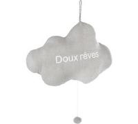 Atmosphera for Kids - Coussin Déco Musical Nuage 30cm Gris Gris G
