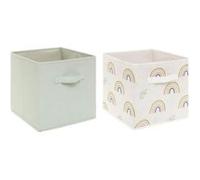 Atmosphera - Set de 2 bacs rangements Enfant - Carton - Vert