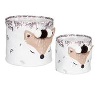 Atmosphera - Set de 2 paniers Enfant Renard - Blanc