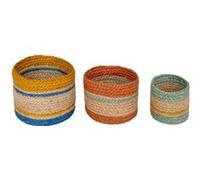 Atmosphera for Kids - Lot de 3 Paniers en Jute "Marrakech" 19cm Multicolore Multicolore G