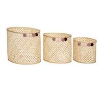 Atmosphera paniers de rangement ovales - Beige