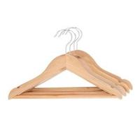 Atmosphera for Kids - Lot de 4 Cintres Enfant "Bois" 30cm Naturel Marron G