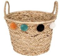 Atmosphera - Panier Enfant Pompons Livi Roseau d41cm