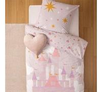 Atmosphera for Kids - Parure de Lit 2 Pièces "Château" 140x200cm Rose Rose G