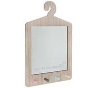 Atmosphera for Kids - Patère 4 Têtes Avec Miroir Cintre 29x44cm Naturel Beige G