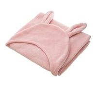 Atmosphera for Kids - Plaid à Capuche Enfant "Oreilles" 100x100cm Rose Rose G