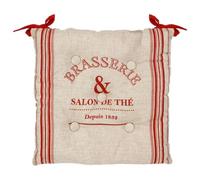 Atmosphera - Galette de Chaise Bistrot - Coton - 40x40 cm - Rouge