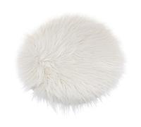 Atmosphera - Galette de Chaise Fourrure Olso Ivoire D 32 cm