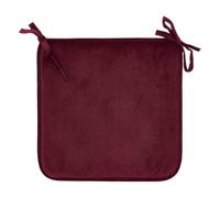 Atmosphera - Galette de Chaise Lilou Rouge Grenat 38x38cm