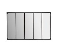 Atmosphera - Grand Miroir Mural en métal Noir 160 x 110 cm Style néo-Industriel